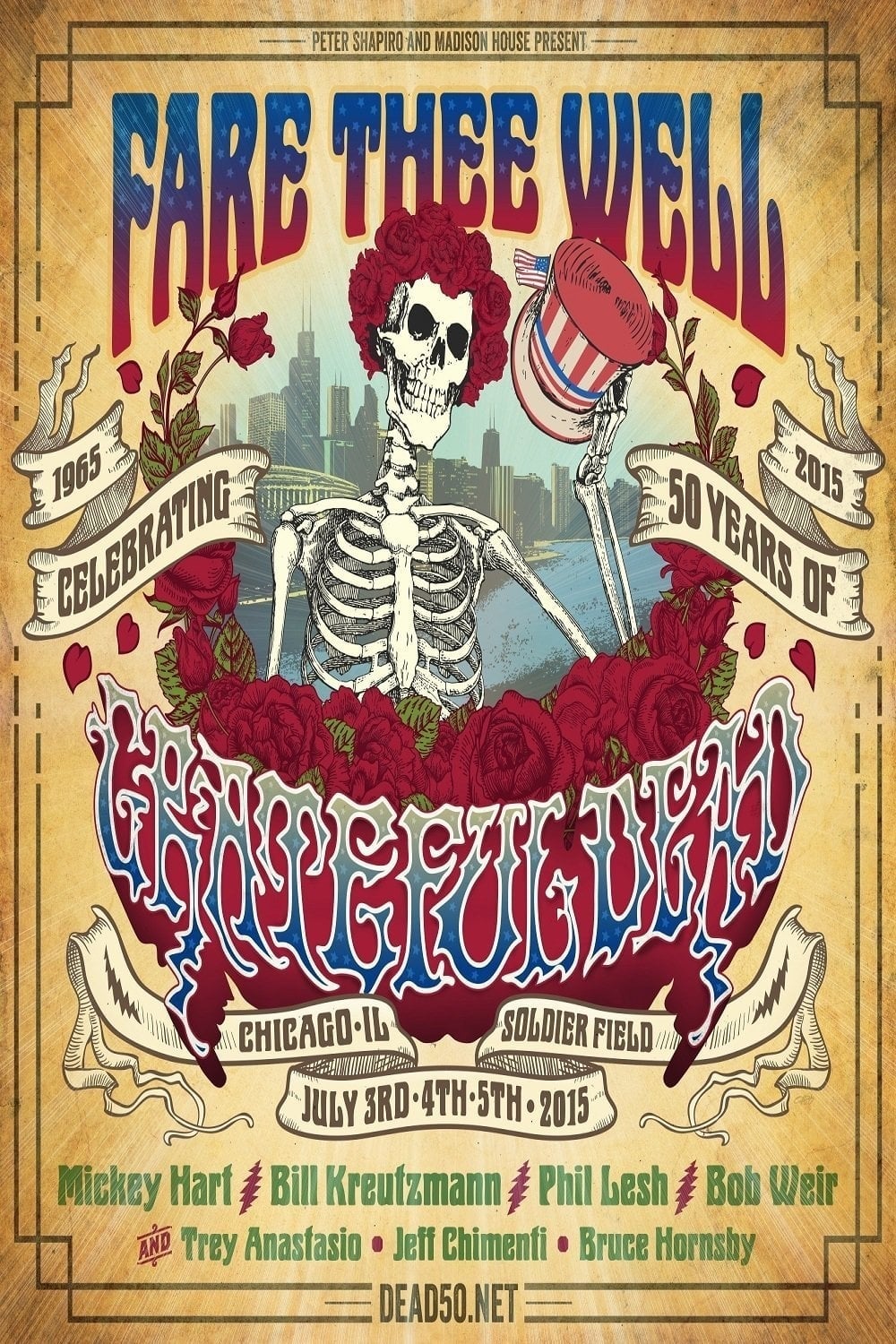 Poster of Grateful Dead: Fare Thee Well - 50 Years of Grateful Dead (Chicago)