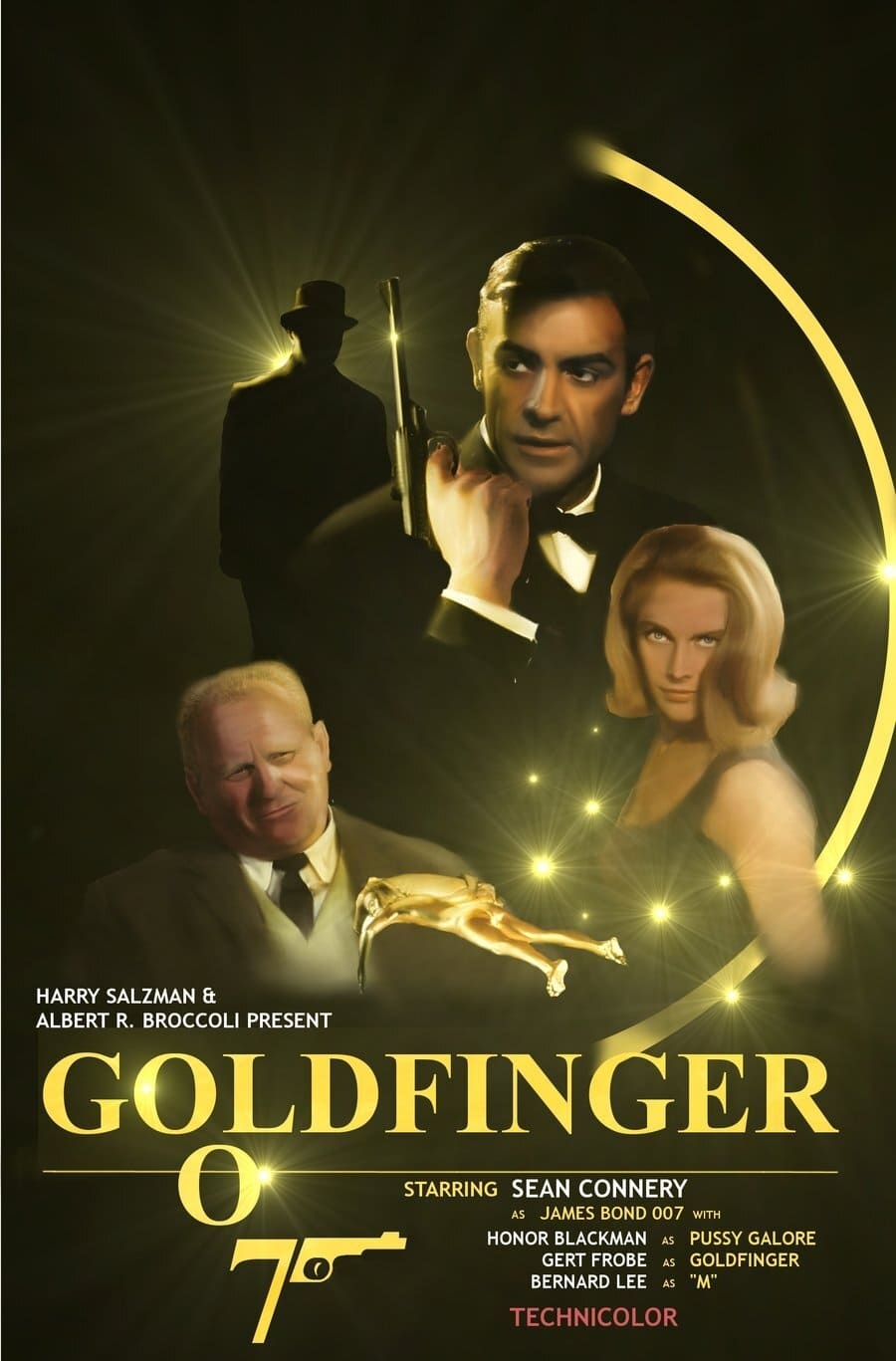 Póster de James Bond contra Goldfinger